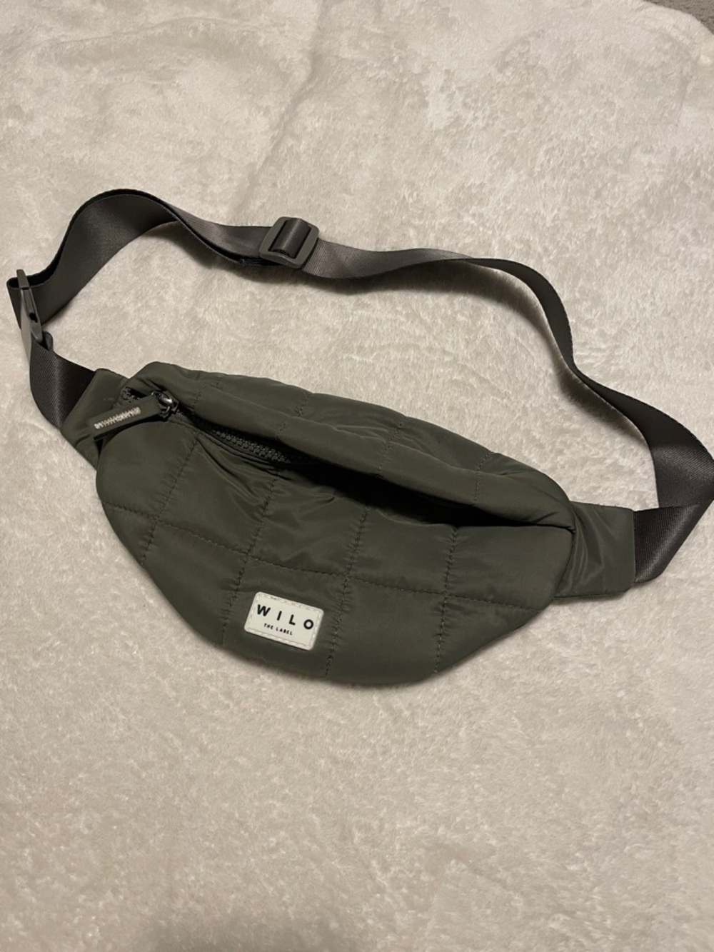 Quilted Olive Green Women’s Waist Bag